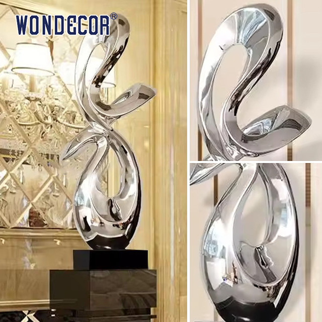 Small Interior Decoration Art Abstract Geometry Metal Sculpture Crafts
