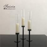 Single Rose Gold Candle Centerpieces Unity Metal Candle Holders 3 Piece Set