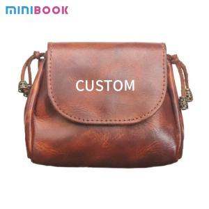 Wholesale Portable Hand-rubbed Vegetable-tanned Leather Coin Purse for Women Retro Chinese-style from china suppliers