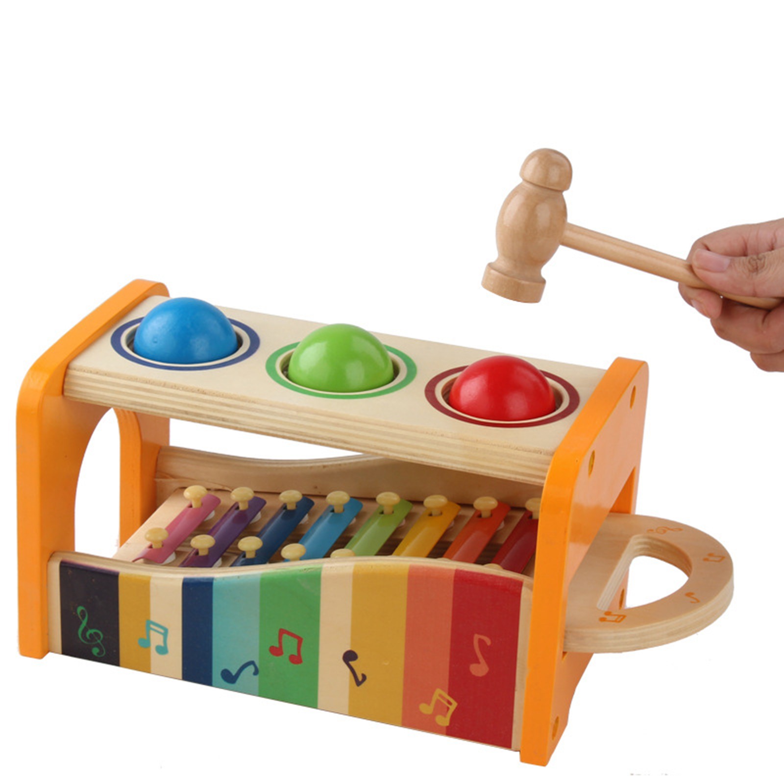 8 Notes Piano Kids Wooden Xylophone Instruments Educational Toys
