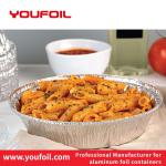Odorless Food Packaging Aluminium Foil Container 100% Recyclable Round Shape