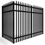 Weather-Resistant Tubular Steel Fence With Black Spear For Outdoor Performance