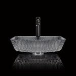 Countertop 400mm Wash Hand Basin 12mm Thick Gray Color For Dining Room