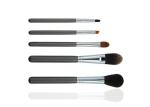 Eco-friendly Wood Handle Beauty Professional Cosmetic Brush Set With Leather