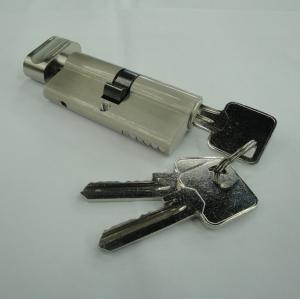 Wholesale 70mm Euro Profile Single Brass Cylinder with 3 brass normal keys SN color from china suppliers