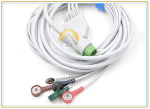 Wholesale 5 Lead Wires Mindray Ecg Cable , 12 Pin 5 Lead Ecg Cable Snap AHA For T5 T8 from china suppliers