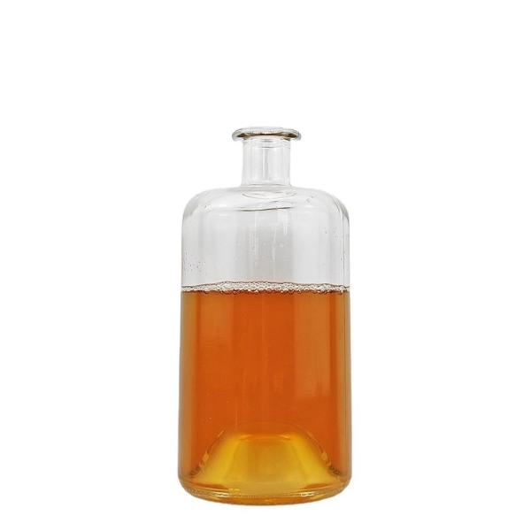 Acceptable Customer's Logo 500ml Clear Brandy Whiskey Empty Wine Bottle with