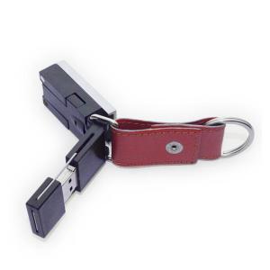 Wholesale New Leather Keychain USB Flash Drives 4GB 8GB with Logo-printing from china suppliers