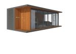 Insulated Prefabricated Glass Sea View Room With One Bedroom Wooden Interior