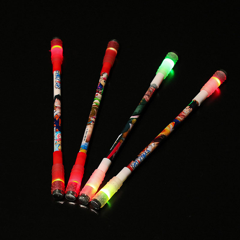 Novelty Led Light Spinner Pen Fingertip Illumination Decompression Gyro Business Ballpoint Pen