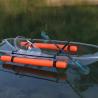 Buy cheap Sea Unobstructed Glass Bottom Canoes , Two Man Plastic Fishing Boats With Rudder from wholesalers