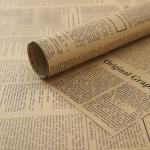 Degradable Wrapping Paper Size 50 * 70cm Unbleached Kraft Paper Material