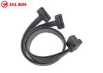 OBD2 OBDII J1962 Right Angle Male 24V to Dual Female Flat Y Cable