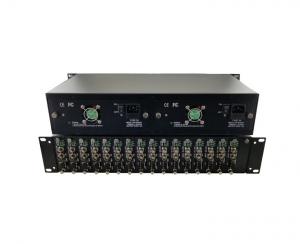 China 16CH HD-SDI Fiber Optical Converter Chassis With 16 Module Slots on sale