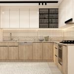 Customized Modern Luxury Modular Kitchen Cabinet Lacquer Wood Grain Kitchen