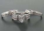 10K 14K Gold Engagement Wedding Ring , 0.68ct 56pcs Natural Diamond ring ODM