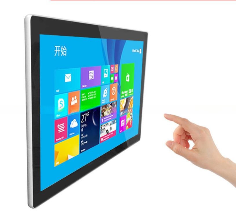 High brightness HD 22" 21.5" inch network WIFI 4G advertising capacitive touch screen android display TV with metal casing
