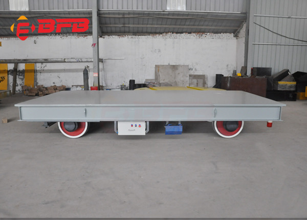 Railway Cable Powered 10 Ton Flat Cart For Cleaning Room