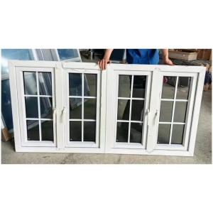 Wholesale Tempered Glass White UPVC Casement Glass Window Anti UV Wind Resistant European Style from china suppliers