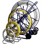 Galvanized Electrical Cable Reel Stands FRP Duct Rodder Duct Rodding Fiberglass