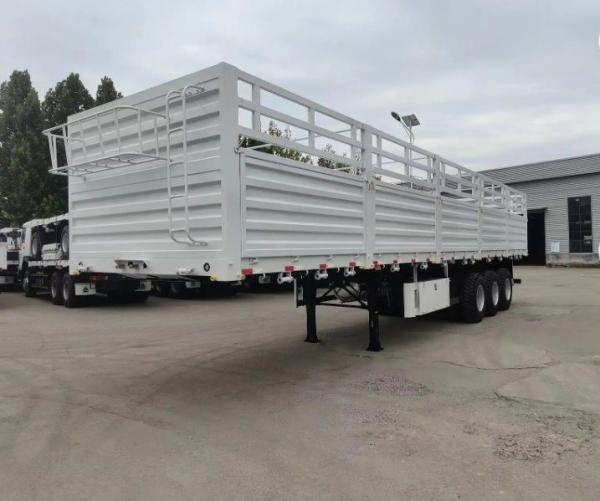 Self dumping 40FT 80tons Stake Cargo Fence Container Semi Truck Trailer