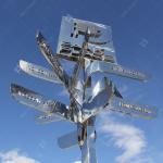 Stainless Steel Forged Road Sign Sculpture,Ulaanbaatar,Mongolia