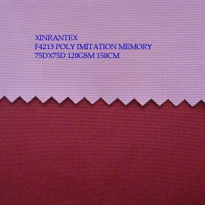 Wholesale F4213 100% polester imitation memory fabric for outdoor jacket 120GSM 75DX75D from china suppliers