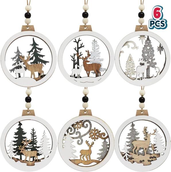 Christmas Hollow Woodland Christmas Hanging Tree Ornaments for Indoor Outdoor