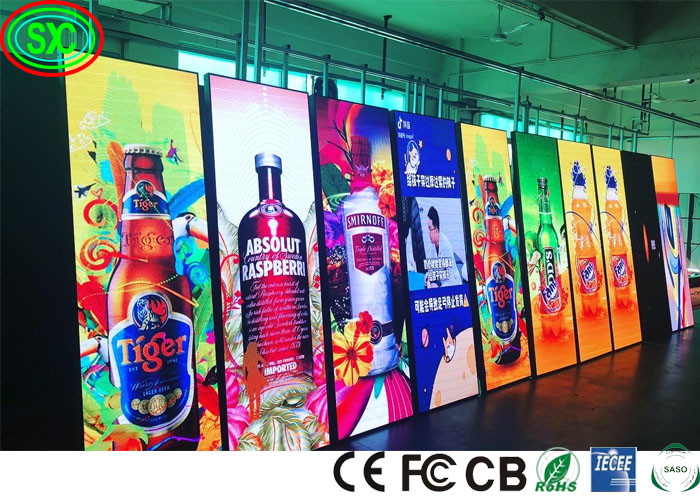 600W P2.5 1200nits Led Poster Advertising Board IP43