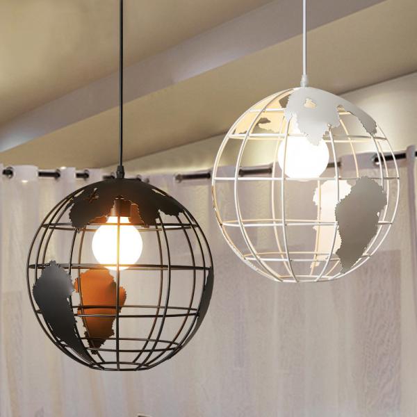 Globe Earth Modern Cage Pendant Light / Contemporary Pendant Lamp Bronze