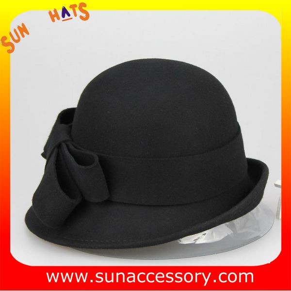 Fashion hot sale unique wool felt ladies hat, Crushable Australia wool hats for ladies