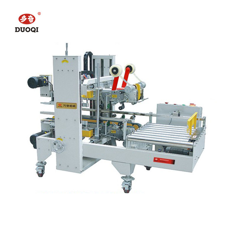 Case Packaging with DUOQI FXJ-5050H Automatic Adhesive Carton Corner Sealer Box Edge Sealing Machine