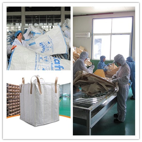 High Strength Jumbo Bulk Bags 500KG 1000KG Beige Color Virgin Polypropylene Material