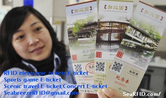 RFID electronic tickets, E-ticket, sports game E-ticket, exhibition E-ticket, scenic travel E-ticket, concert E-ticket