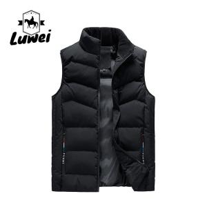 Wholesale High Quality Male Outdoor Warm Waistcoat Utility Quilted Polyester Sleeveless Zip Up Gillet Thick Cotton Vest for Men from china suppliers