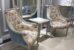 Royalty Leisure Chair High End Luxury Birch Wood Wooden Hall Chair Set