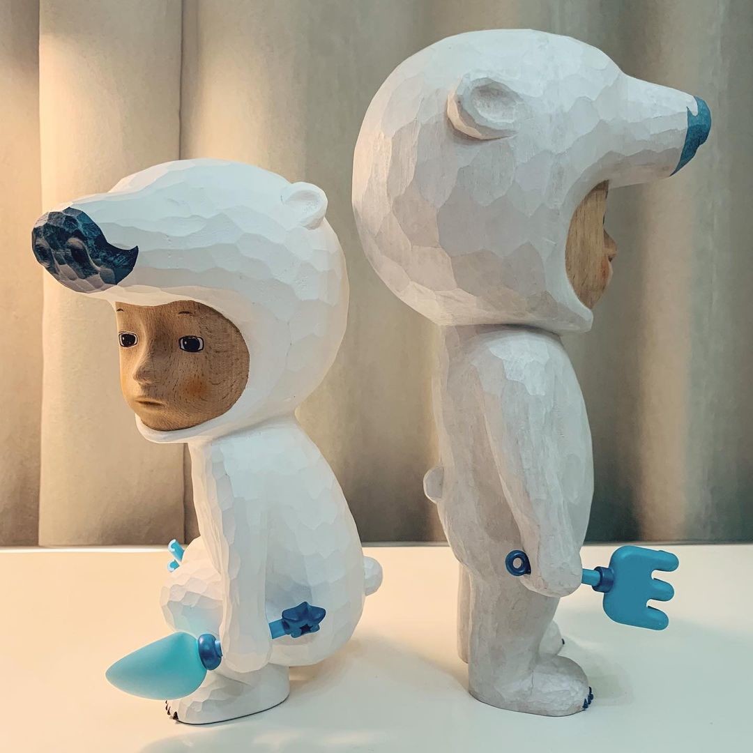 Ashtree Pine Birch Art Wooden Doll Handmade Various Size Supported