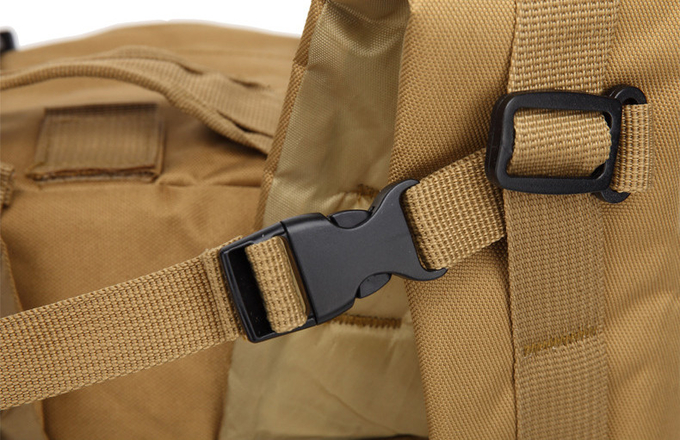 600D Oxford Tan Military Tactical Backpack 55L Molle System