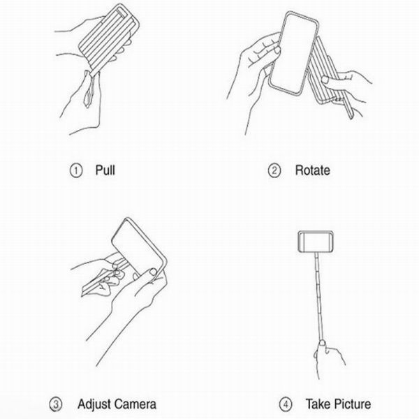 Aluminum Material and Flexible Tripod Type Bluetooth Selfie Stick Case for Iphone 5/5s