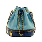 20cm 22cm Female Crossbody Bag BSCI Drawstring Leather Bucket Bag