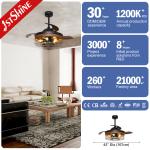 Popular Acrylic Blades LED Energy Saving Invisible Ceiling Fan 1stshine Metal