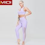 Women Fitness Yoga Set High Waisted With Mesh Deisgn Gyms Pant