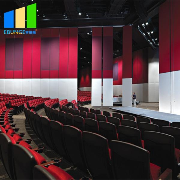 Soundproof Sliding Partition Walls 4 Meters Fabric Surface For Restaurant