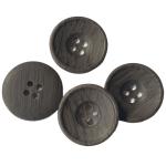 Imitation Wooden Polyester Buttons 32L 4 Holes With Little Rim For Sewing