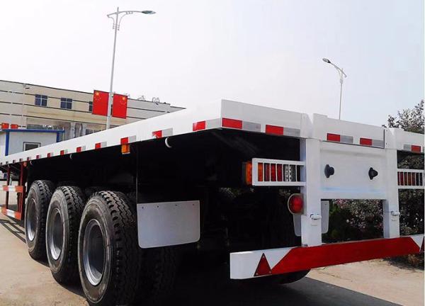 3 Axle Flatbed / Platform Semi Trailer for 20 FT/40FT/45FT Container Cargo