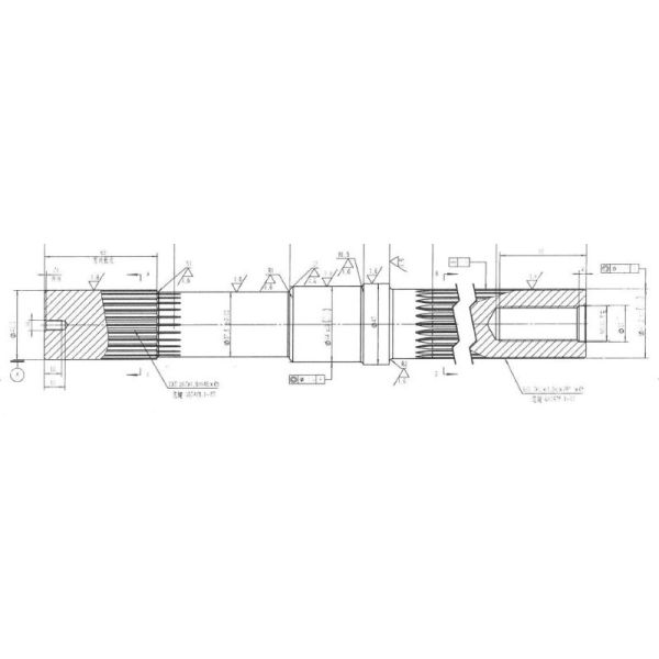 DH2F Twin Screw Extruder Shafts Plastic Machine Components for Transmission