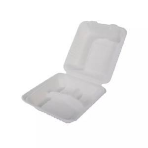 Wholesale Biodegradable Sugarcane Bagasse Clamshell 10 Inch 3 Compartment Food Container from china suppliers