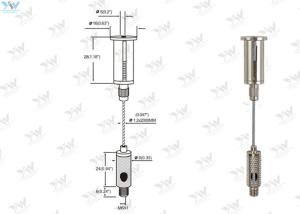 Wholesale Screw Fixed LED Panel Suspension Kit , Aquarium Light Suspension Kit Chrome Color from china suppliers