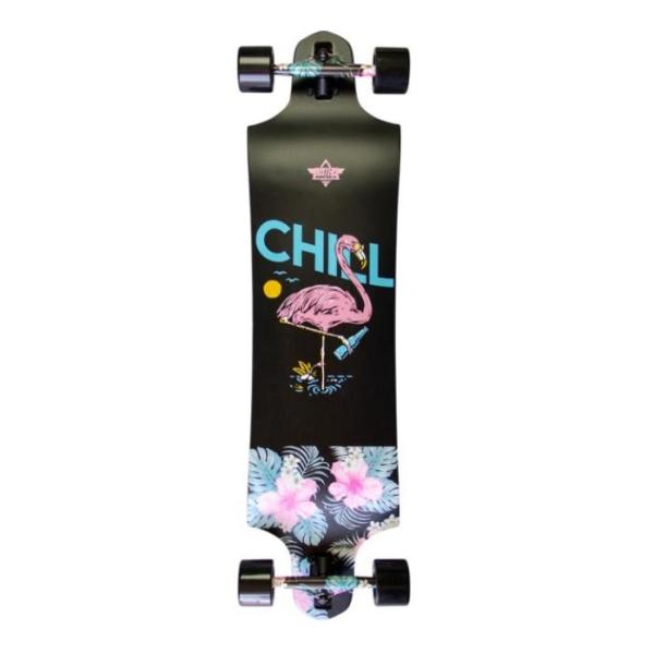 Dusters California Skateboards Chill Black Longboard Complete Skateboard - 9.75"