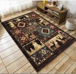 80*200cm Living Room / Hotel Carpet With American Style Animal And Flower Ethnic